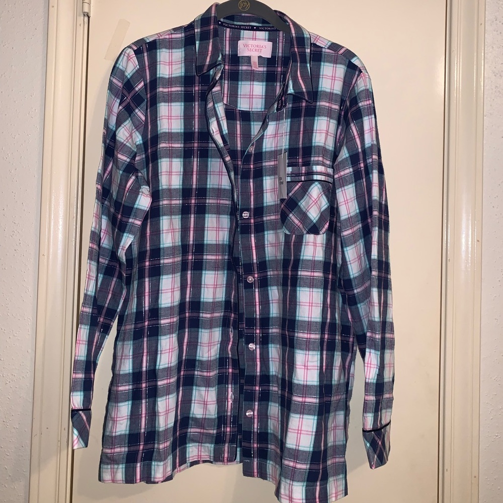 VS Plaid Pajama Top